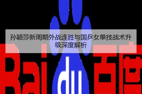孙颖莎新周期外战连胜与国乒女单技战术升级深度解析